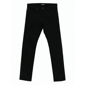 Tom Ford Slim Fit Black Denim Pants With Classic Five-Pocket Design - NWT